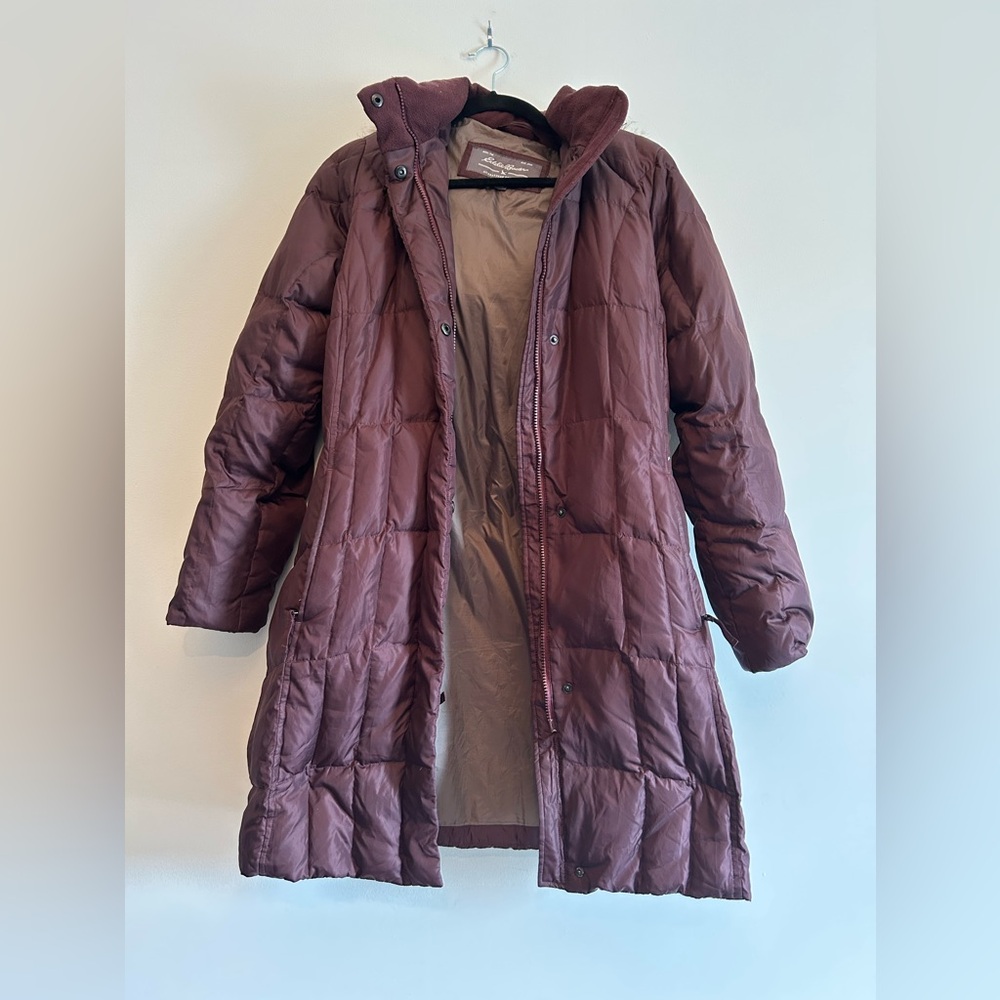 Eddie Bauer Women's Burgundy Puffer Coat